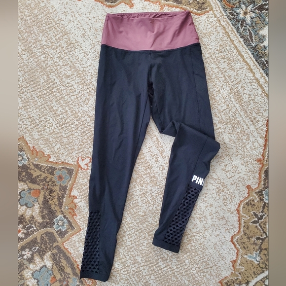 PINK Victoria's Secret Pants - VICTORIA'S SECRET PINK Ultimate Perforated Cutout Ankle Full Length Leggings S
